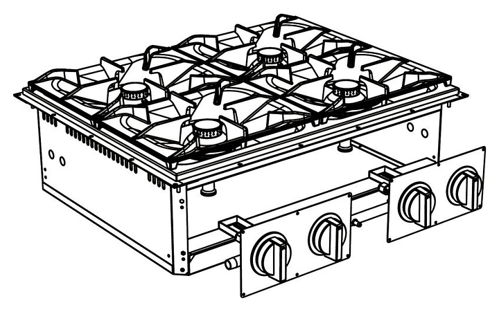 Плита газовая встраиваемая Apach SLDIG7RG8